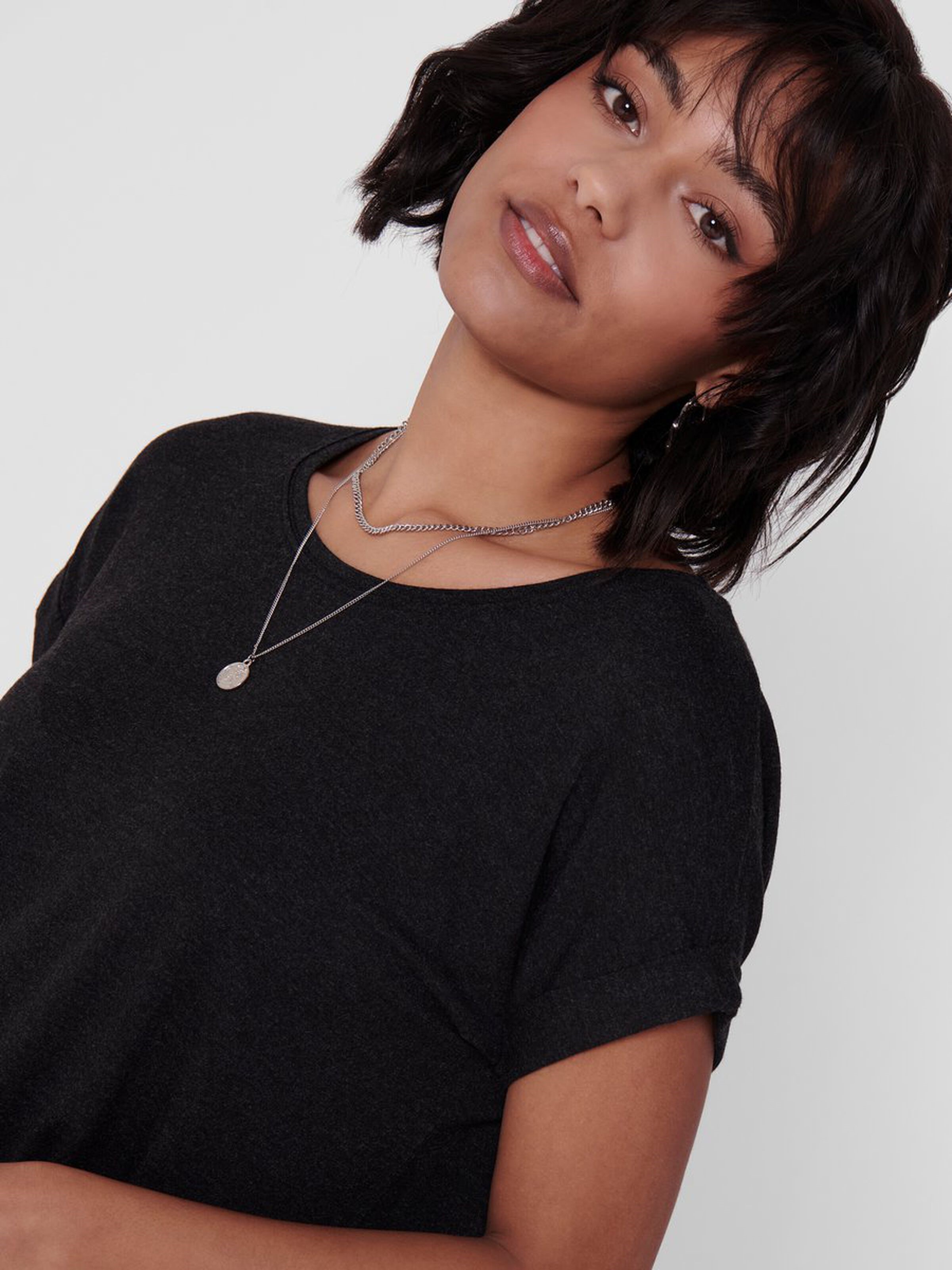 Only Kadın T-Shirt 15106662 Black