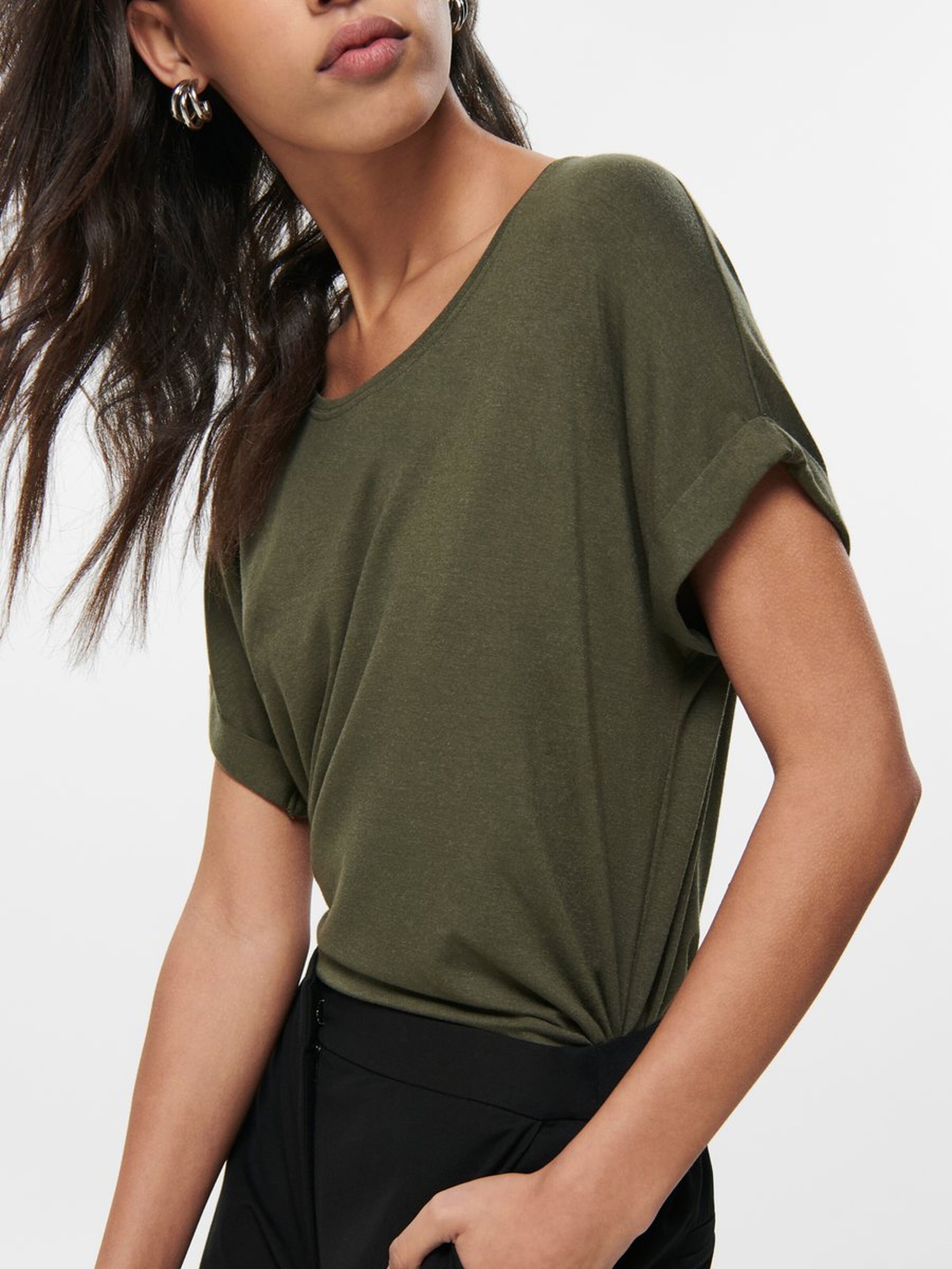 Only Kadın T-Shirt 15106662 Grape Leaf