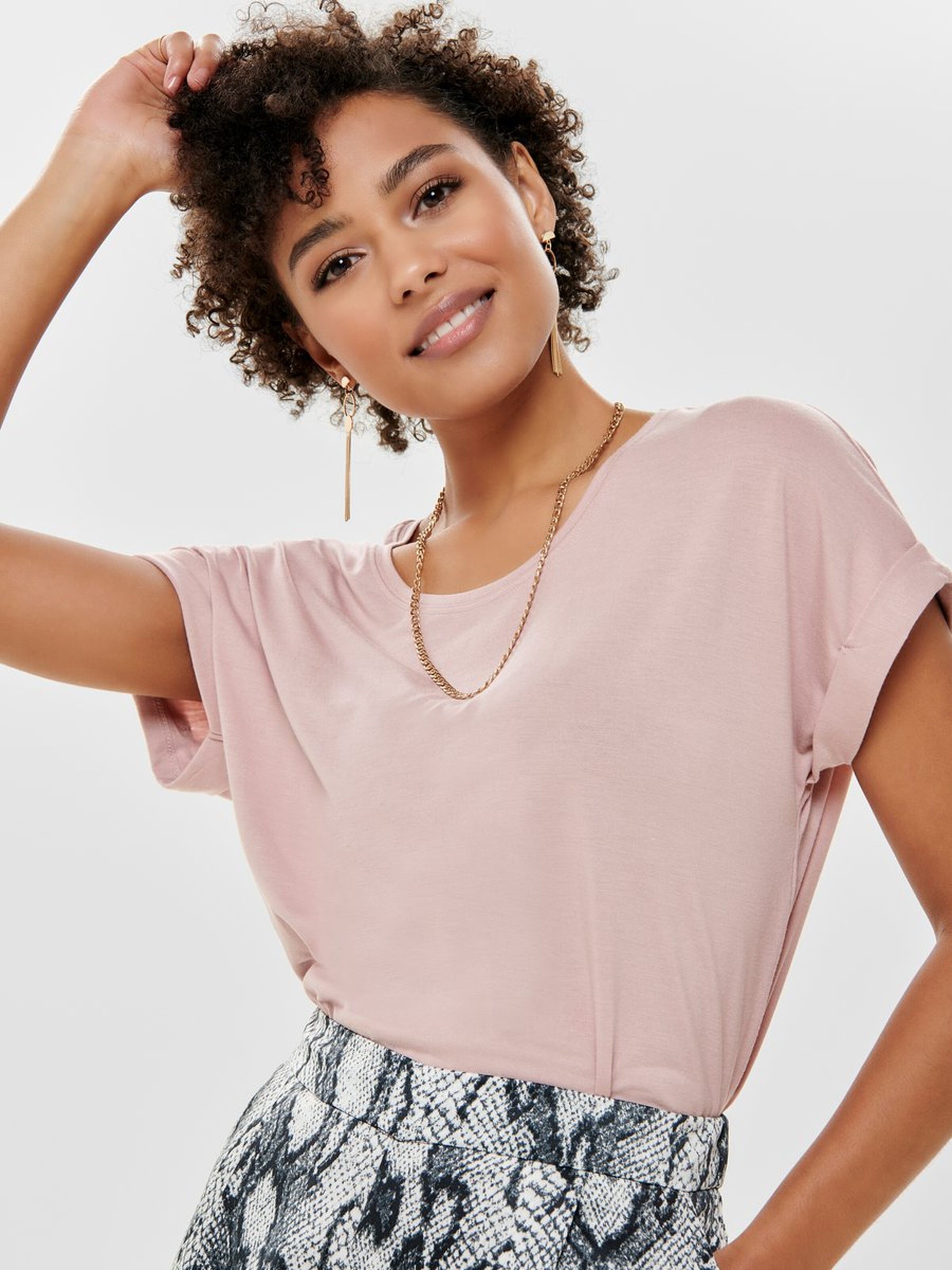 Only Kadın T-Shirt 15106662 Pale Mauve