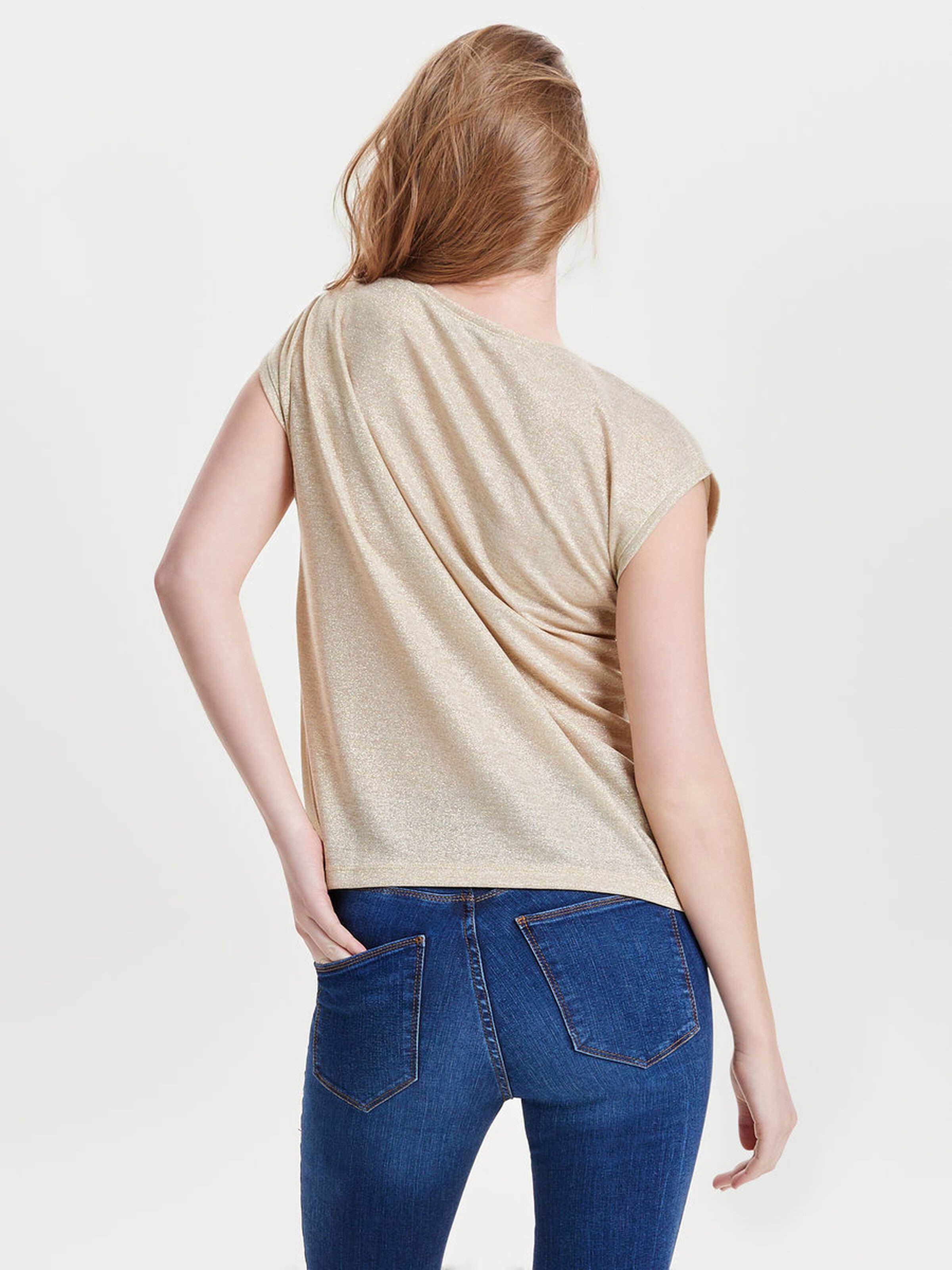 Only Kadın T-Shirt 15136069 Gold Colour