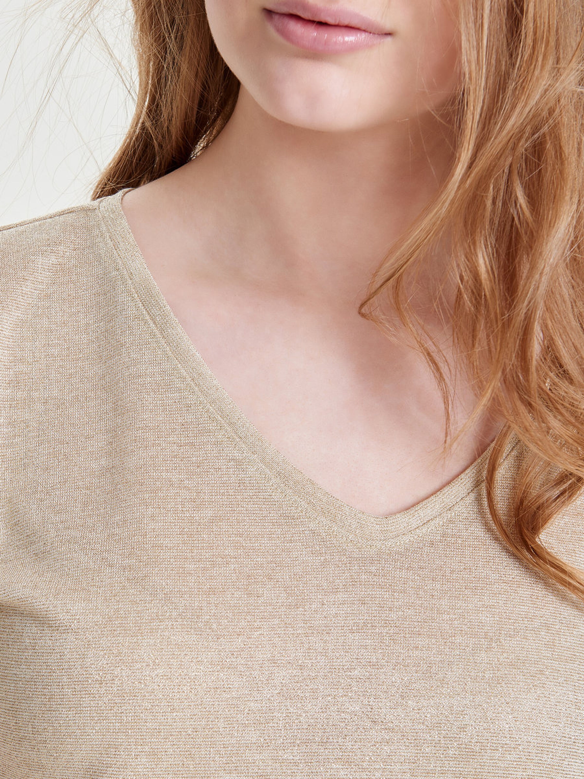 Only Kadın T-Shirt 15136069 Gold Colour