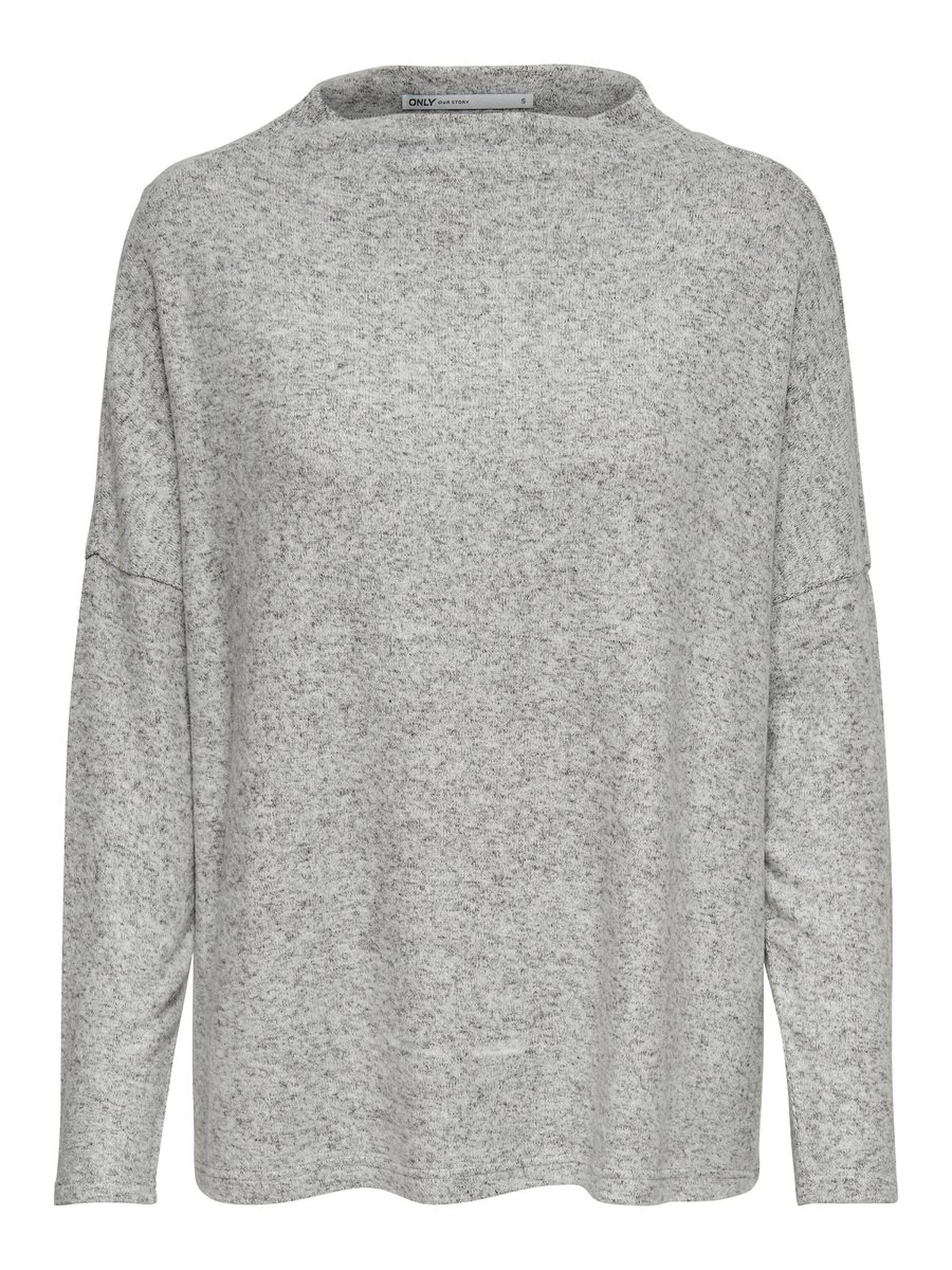 Only Kadın Kazak 15141720 Light Grey Melange
