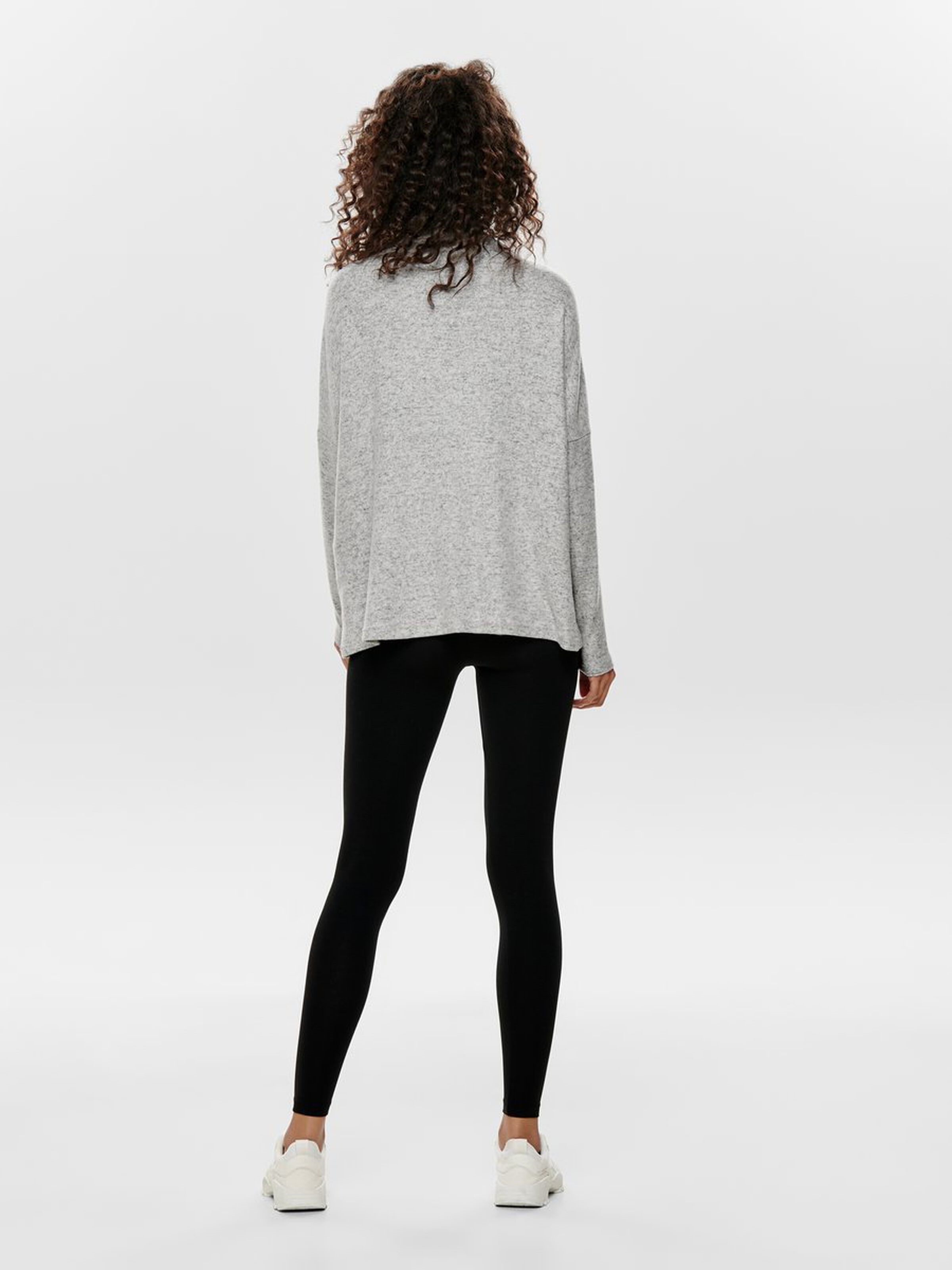 Only Kadın Kazak 15141720 Light Grey Melange
