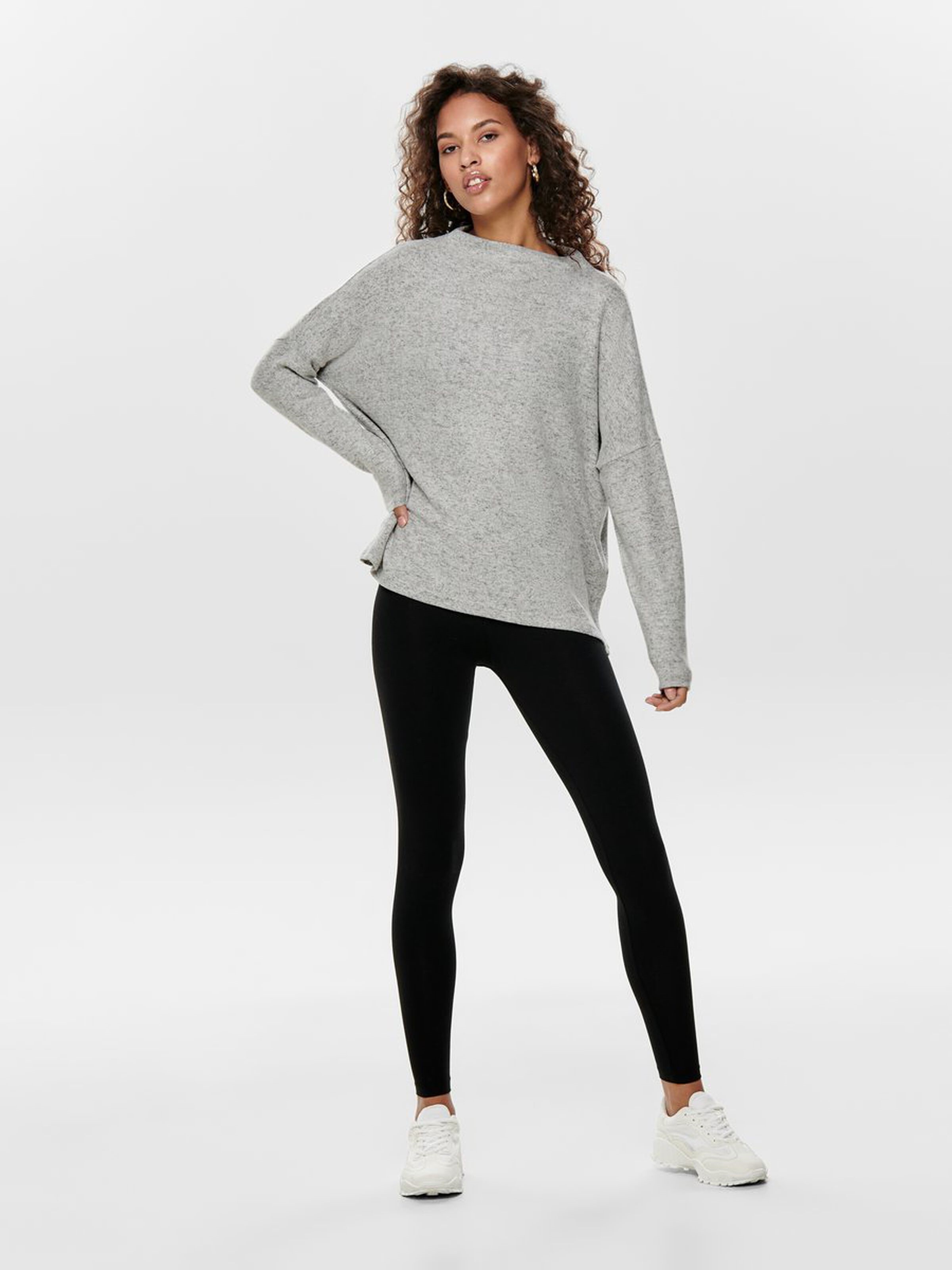 Only Kadın Kazak 15141720 Light Grey Melange