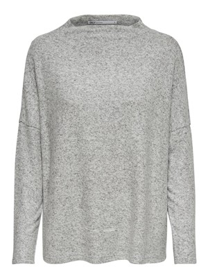 Only Kadın Kazak 15141720 Light Grey Melange