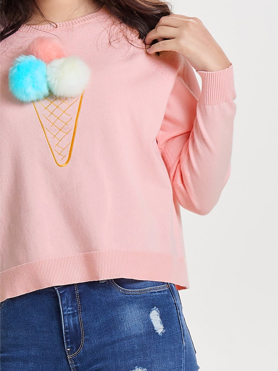 Only Kadın Kazak 15150296 Strawberry Cream