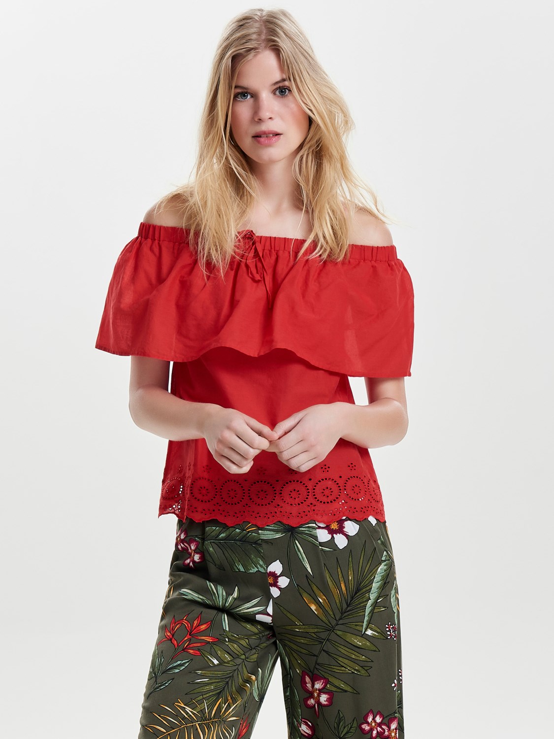Only Kadın T-Shirt 15154367 Mars Red