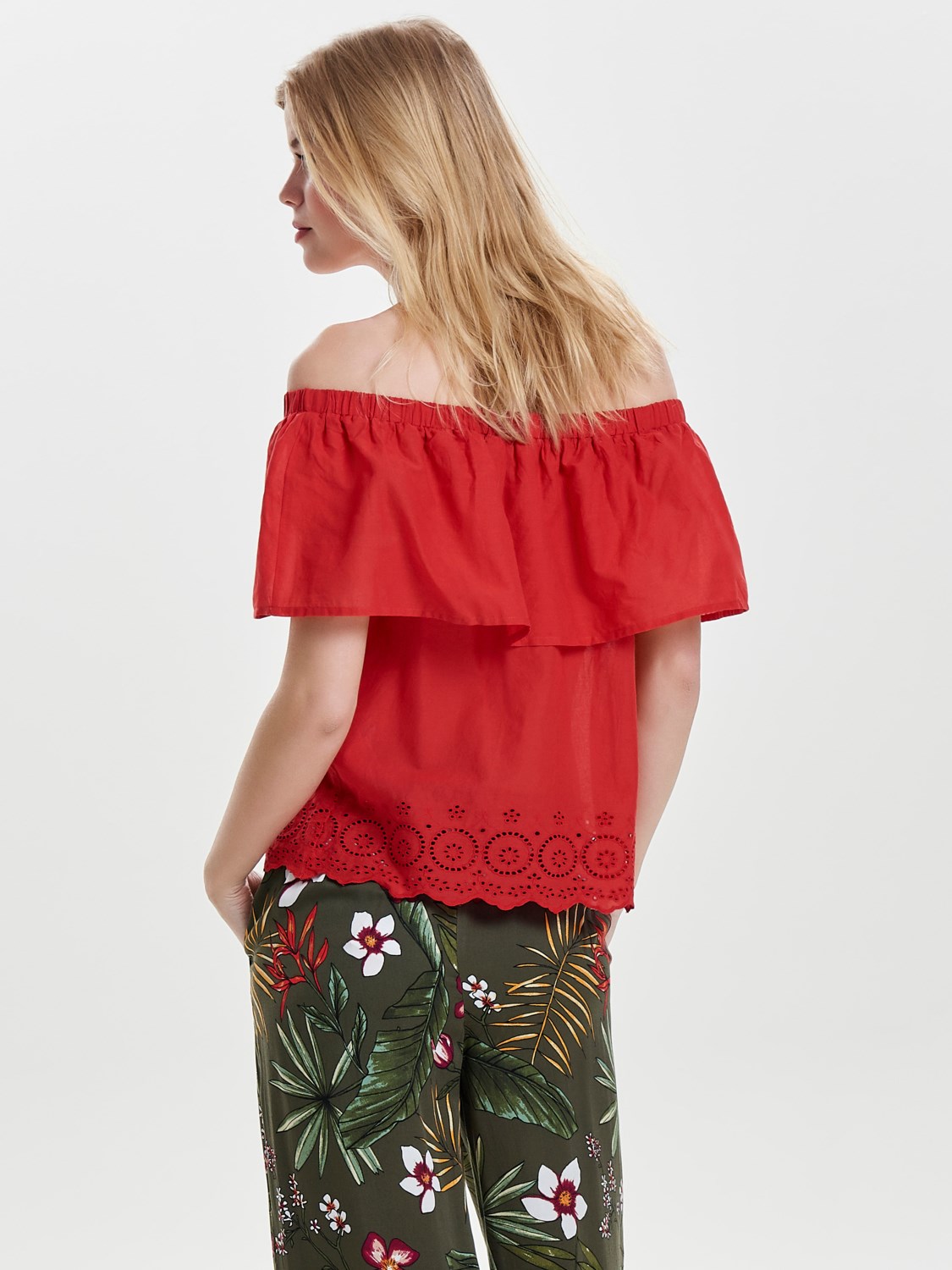Only Kadın T-Shirt 15154367 Mars Red