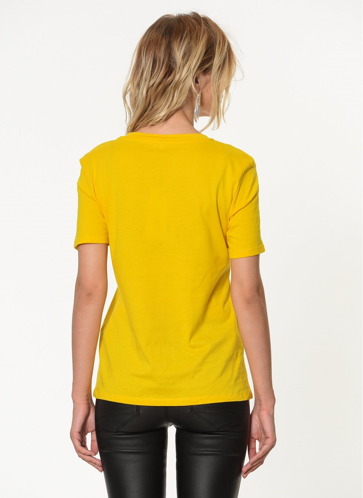 Only Kadın T-Shirt 15164834 Lemon
