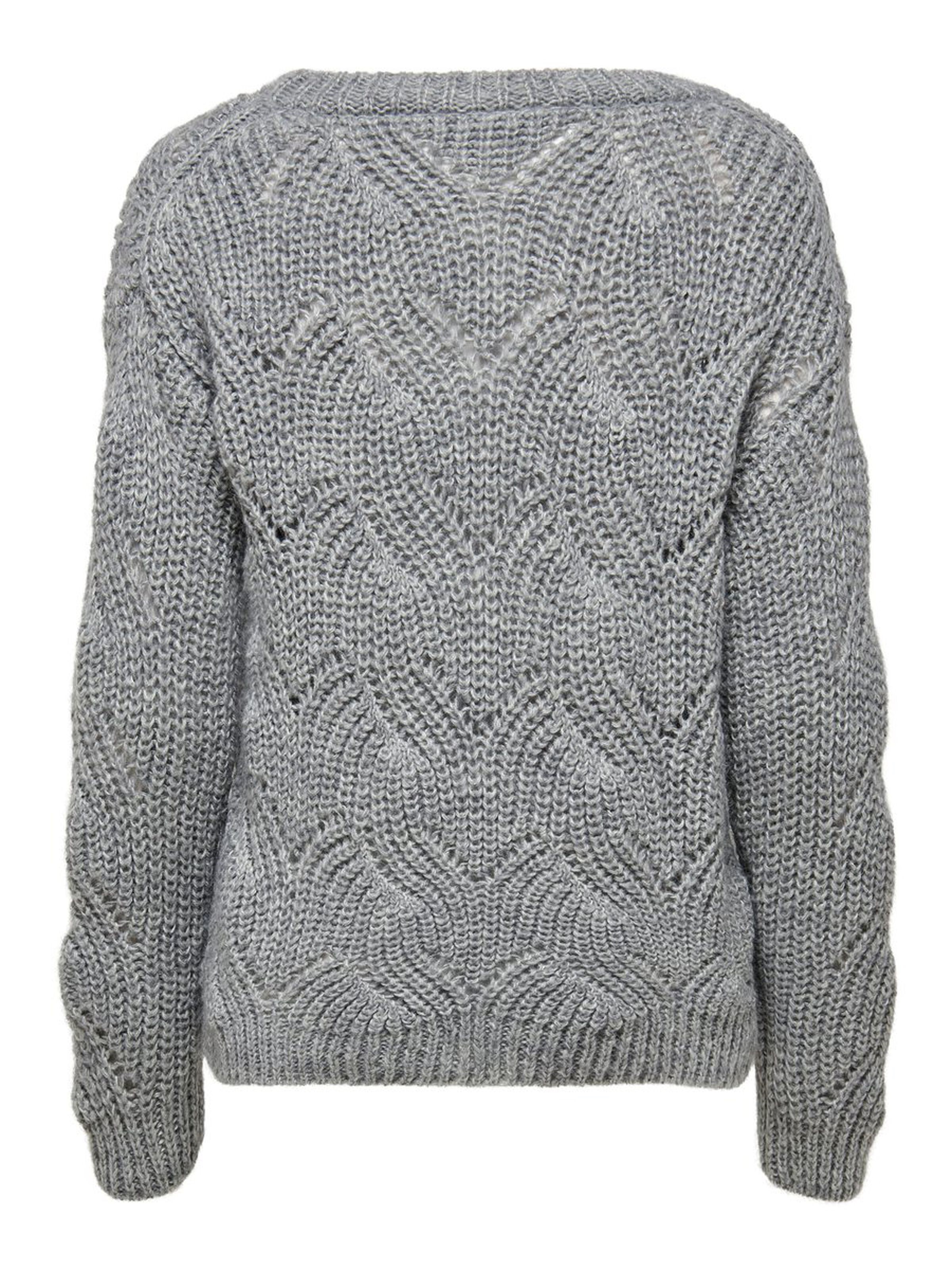 Only Kadın Kazak 15187600 Light Grey Melange