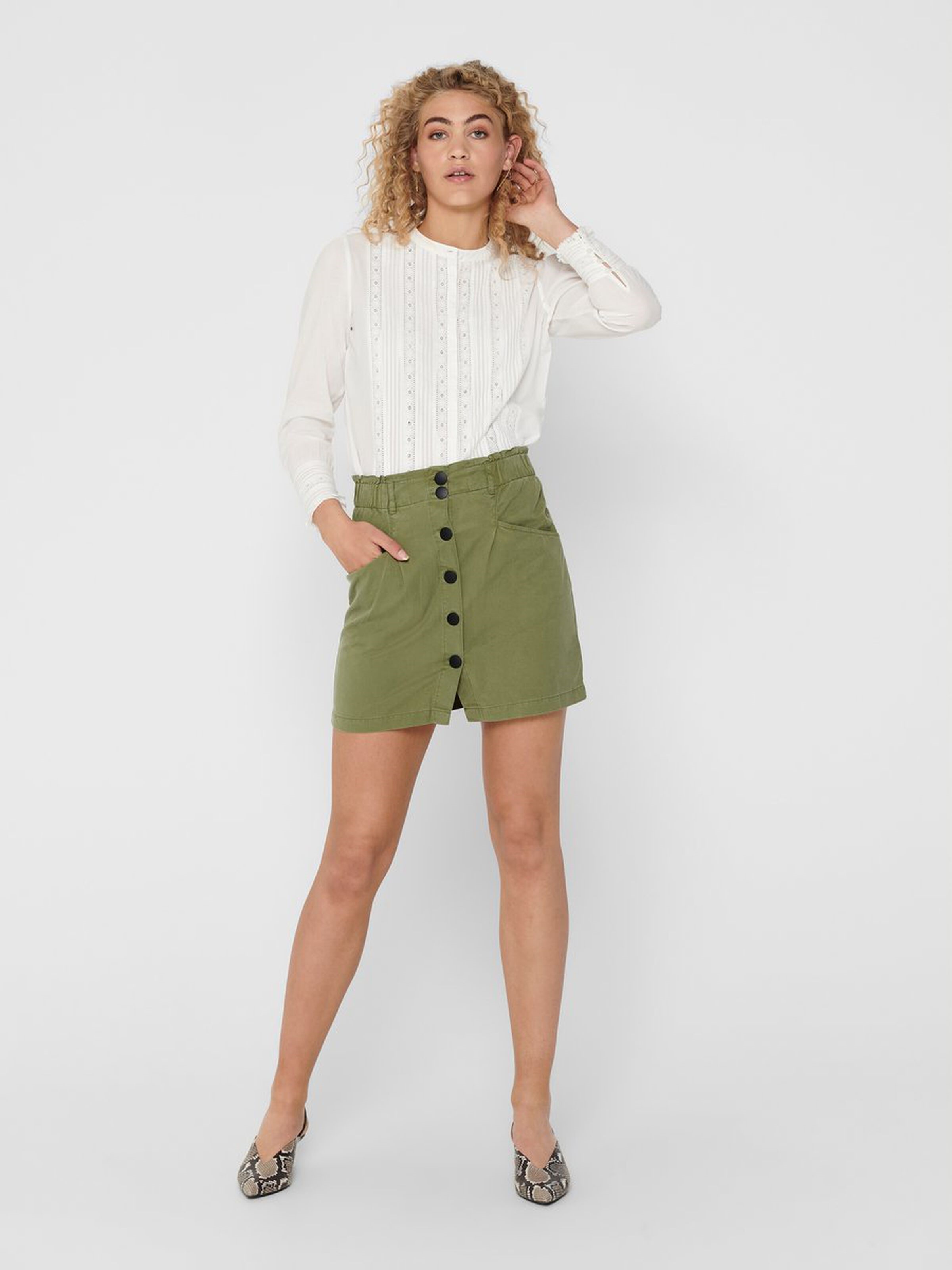 Only Kadın Etek 15197174 Martini Olive