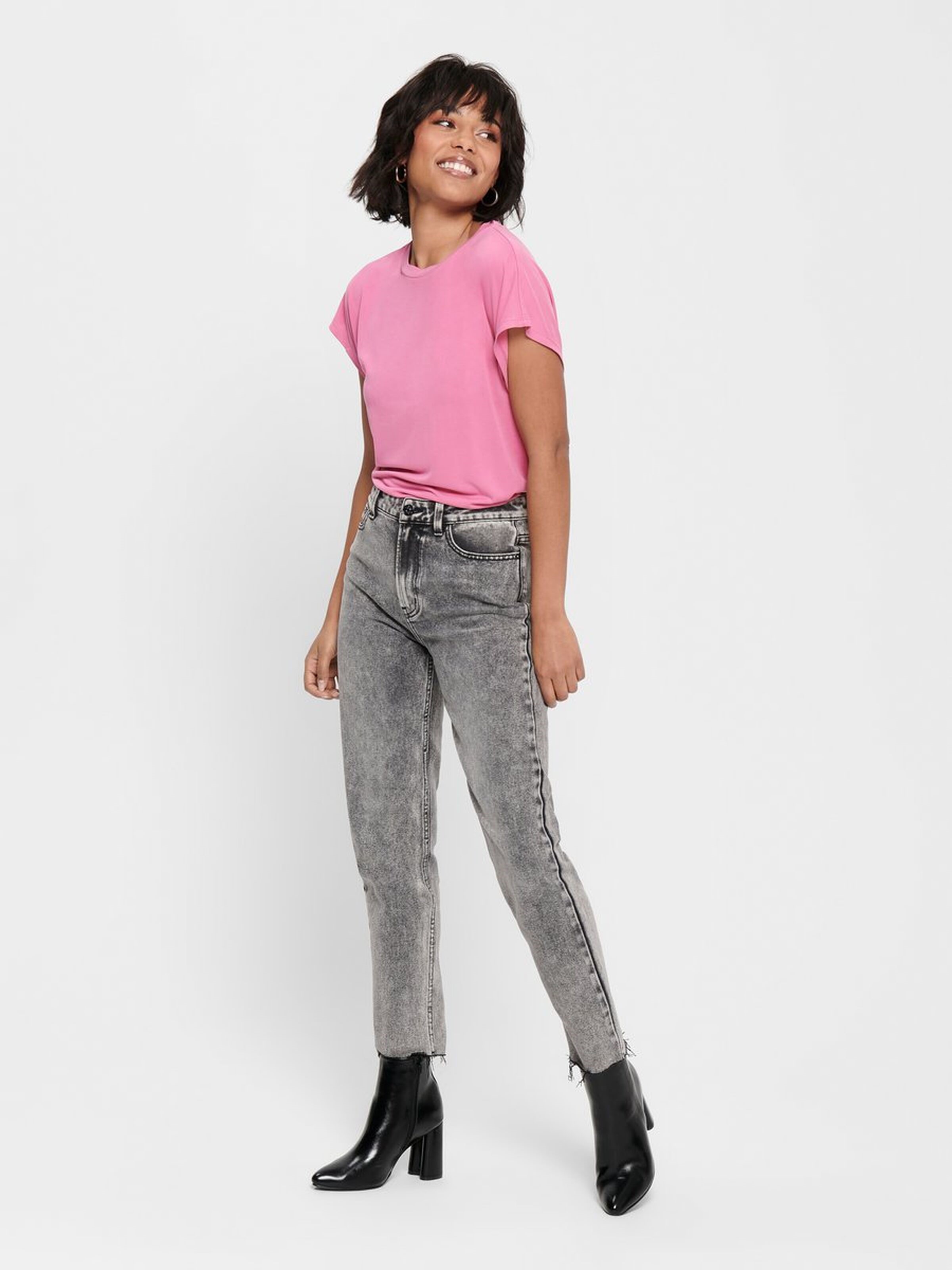 Only Kadın T-Shirt 15199102 Ibis Rose