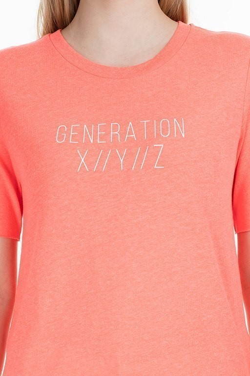 Only Kadın T-Shirt 15199864 Fiery Coral