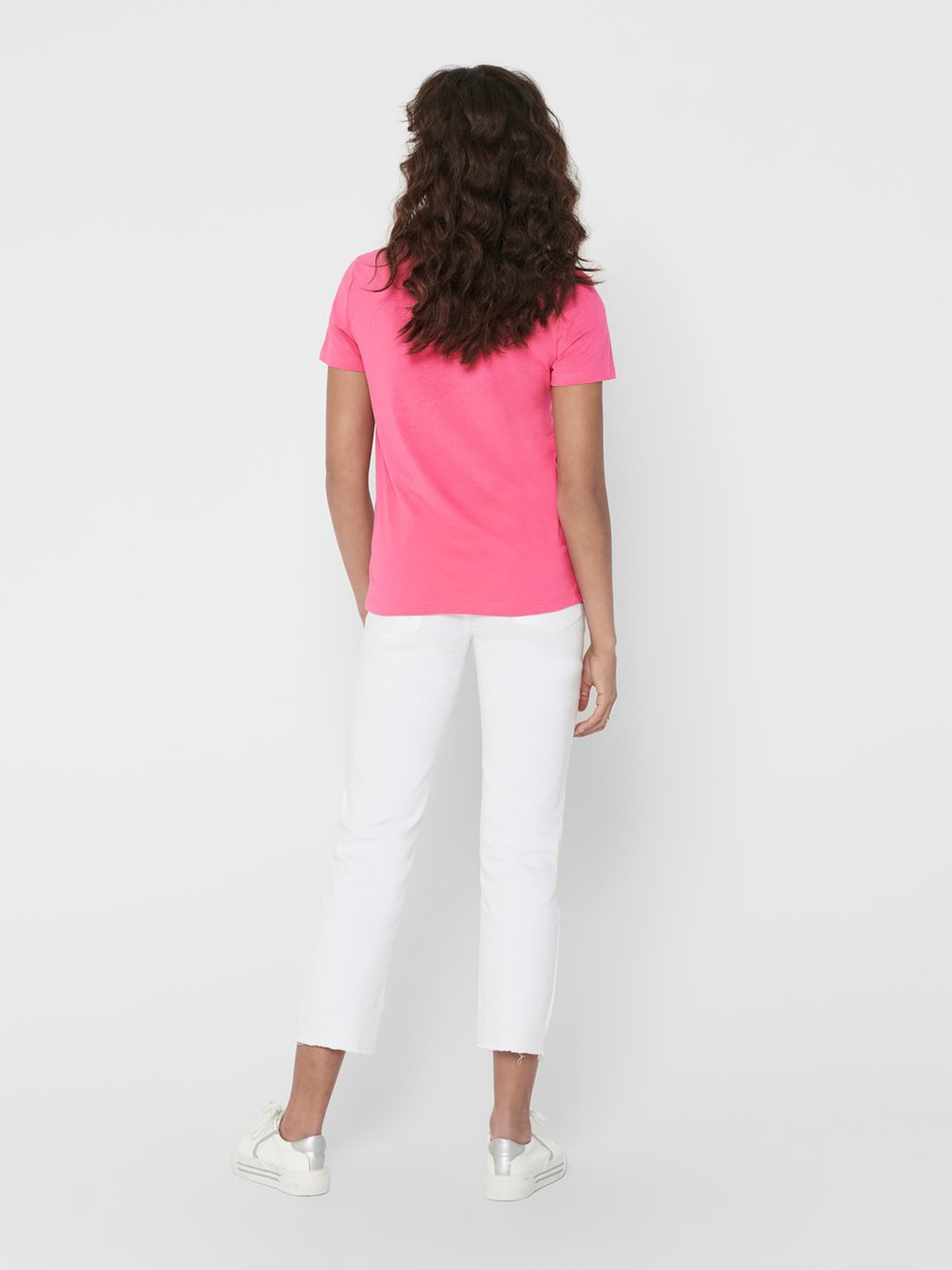 Only Kadın T-Shirt 15203614 Pink Lemonade