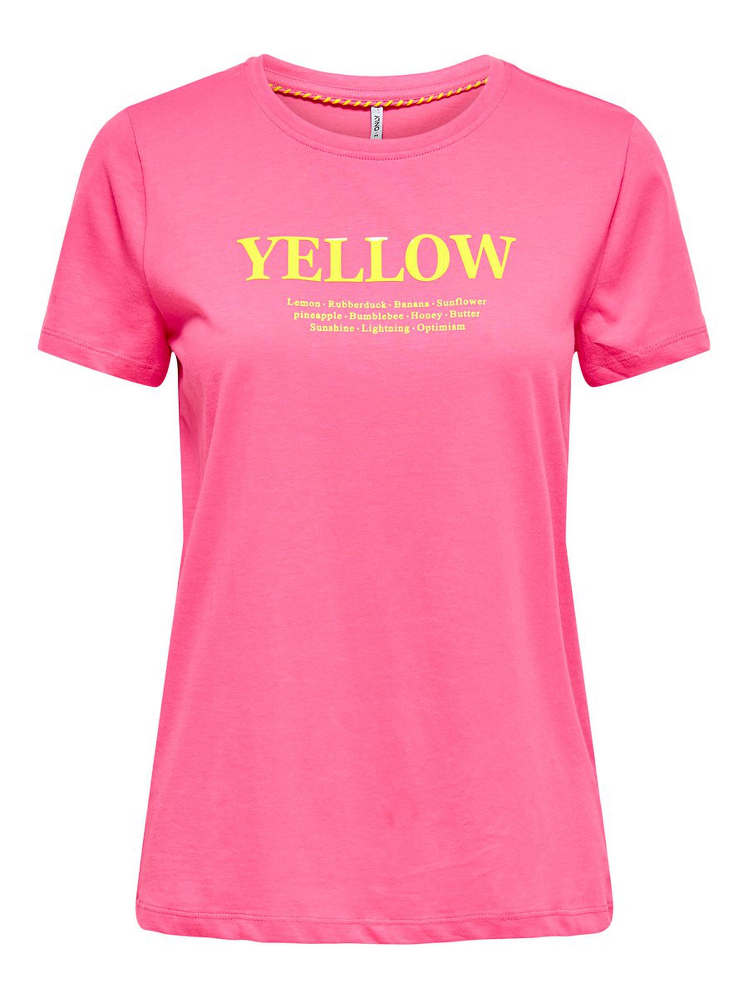 Only Kadın T-Shirt 15203614 Pink Lemonade