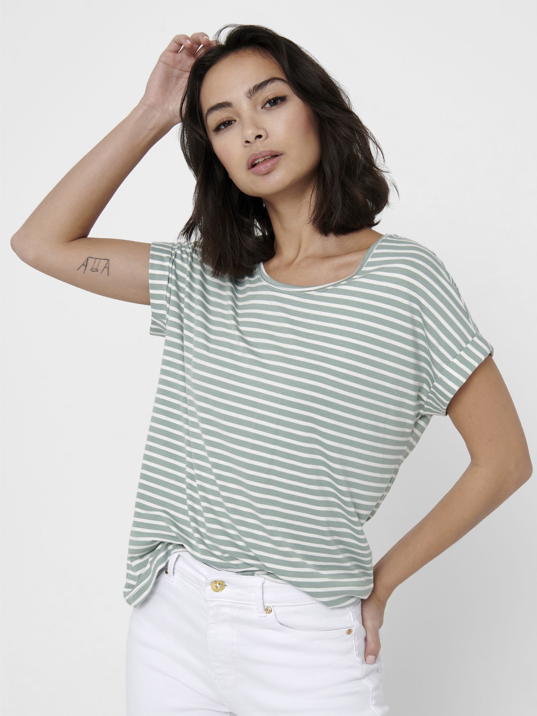 Only Kadın T-Shirt 15206243 Jadeite