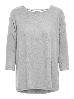 Only Kadın Triko 15206706 Light Grey Melange