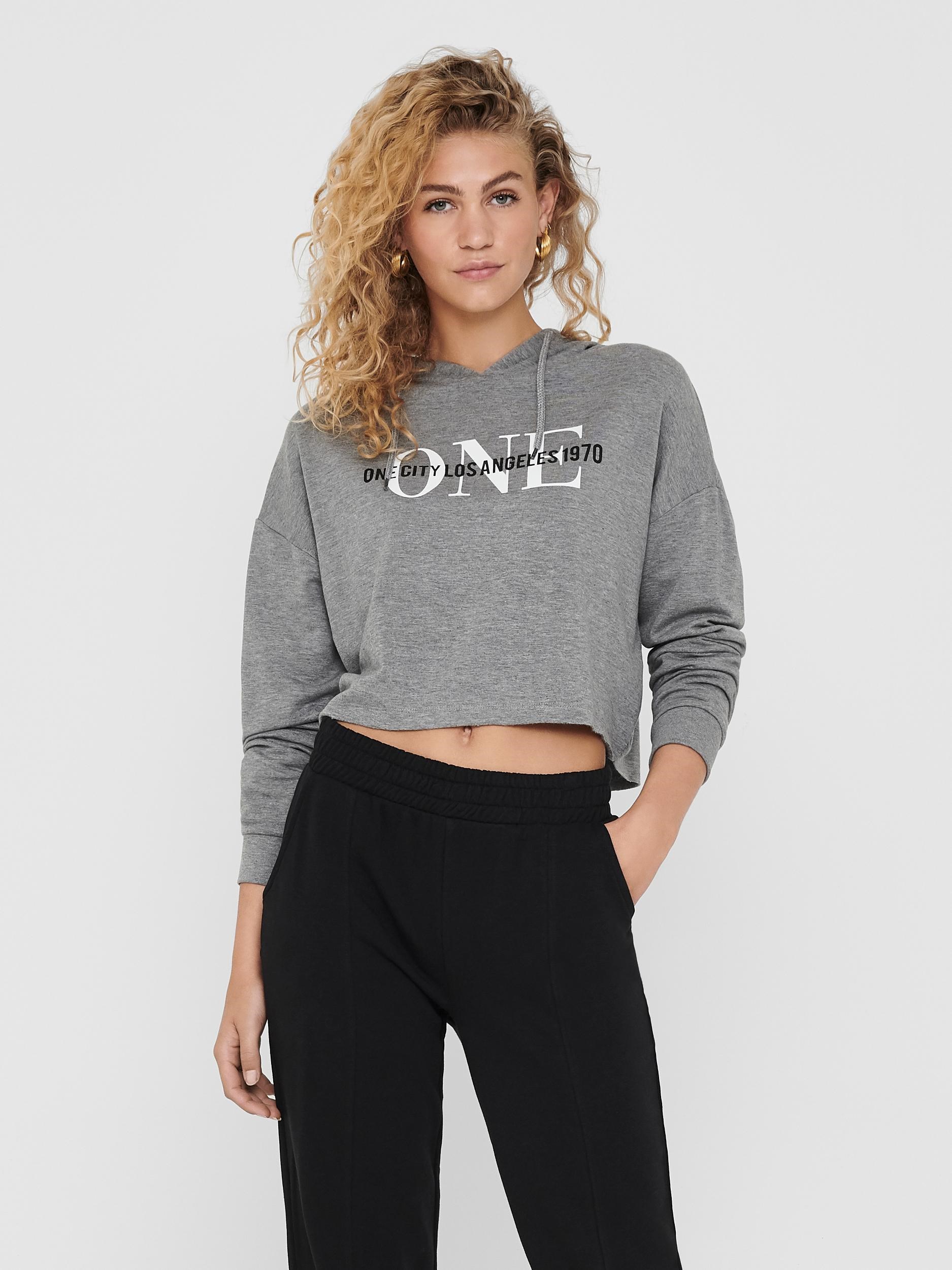 Only Kadın S-Shirt 15214951 Light Grey Melange
