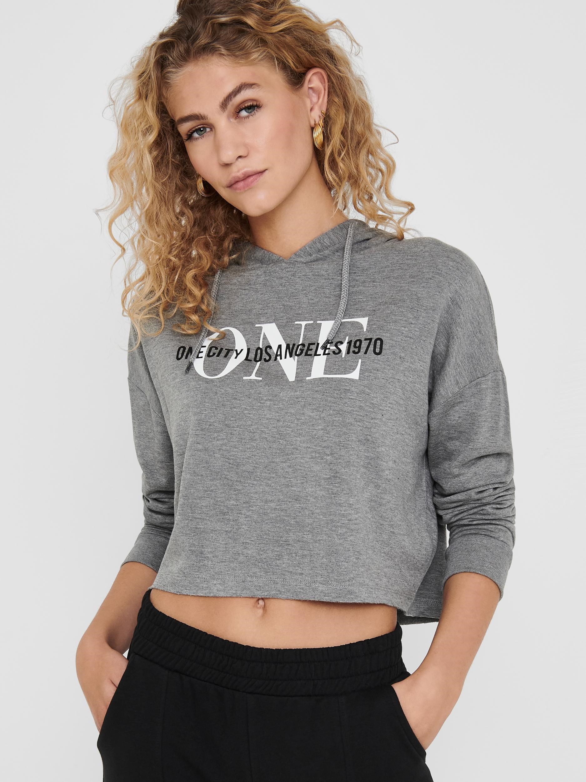 Only Kadın S-Shirt 15214951 Light Grey Melange