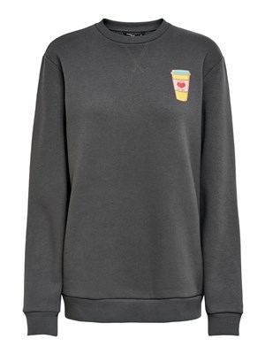 Only Kadın S-Shirt 15215810 Dark Shadow