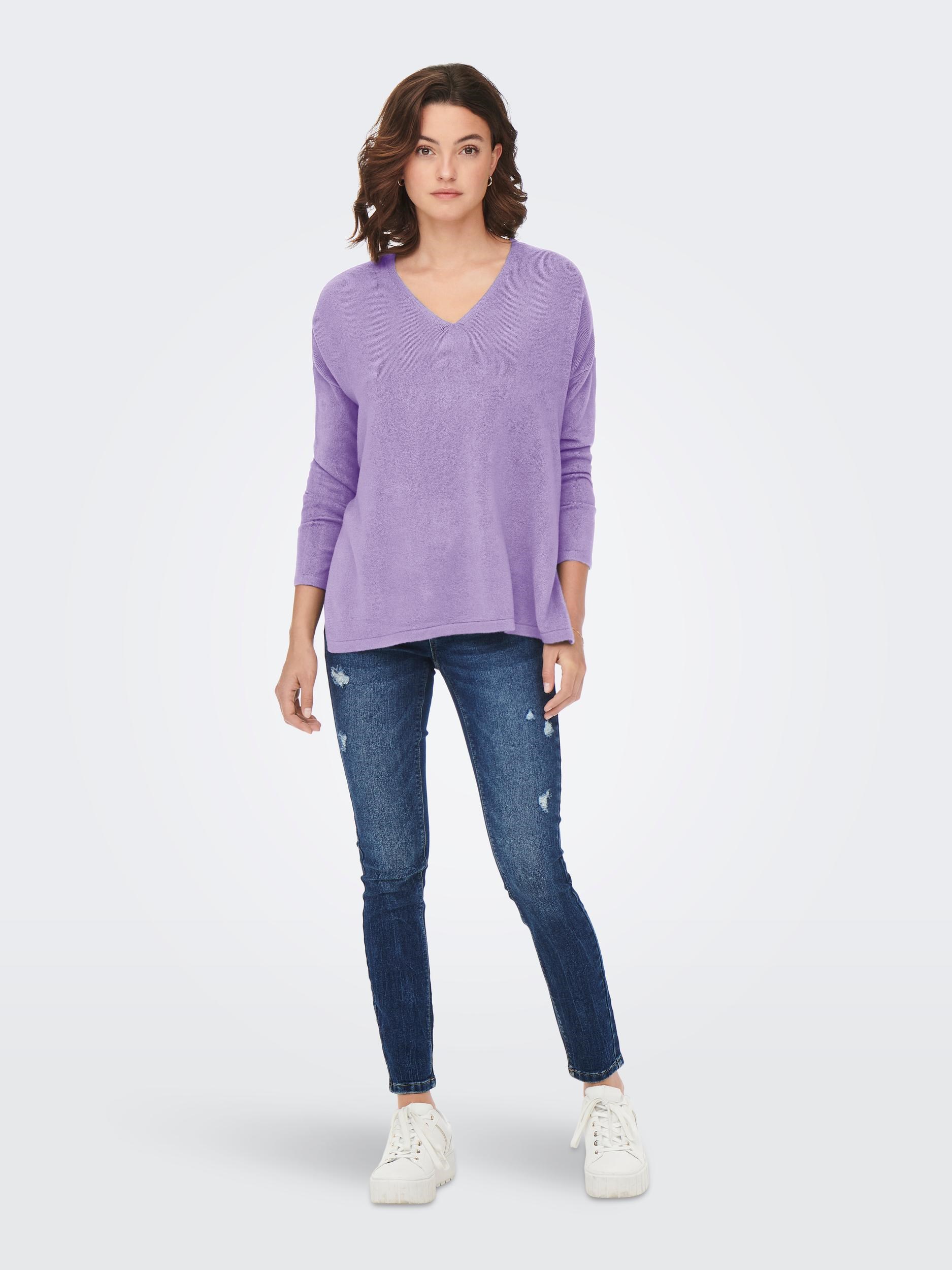 Only Kadın Triko 15219642 Purple Rose