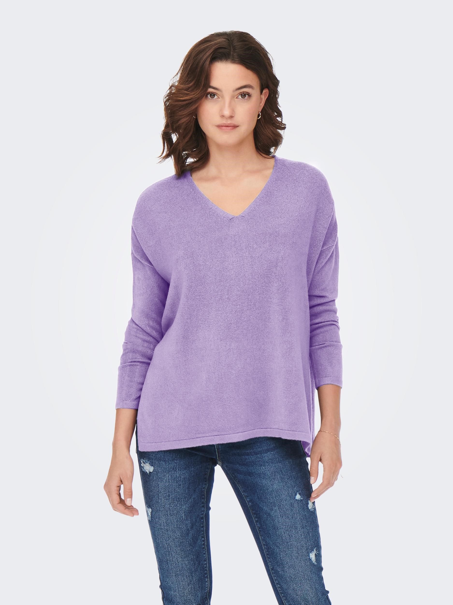 Only Kadın Triko 15219642 Purple Rose
