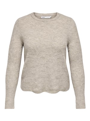 Only Kadın Kazak 15234745 Taupe Gray
