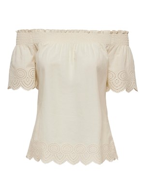 Only Kadın T-Shirt 15251117 Creme