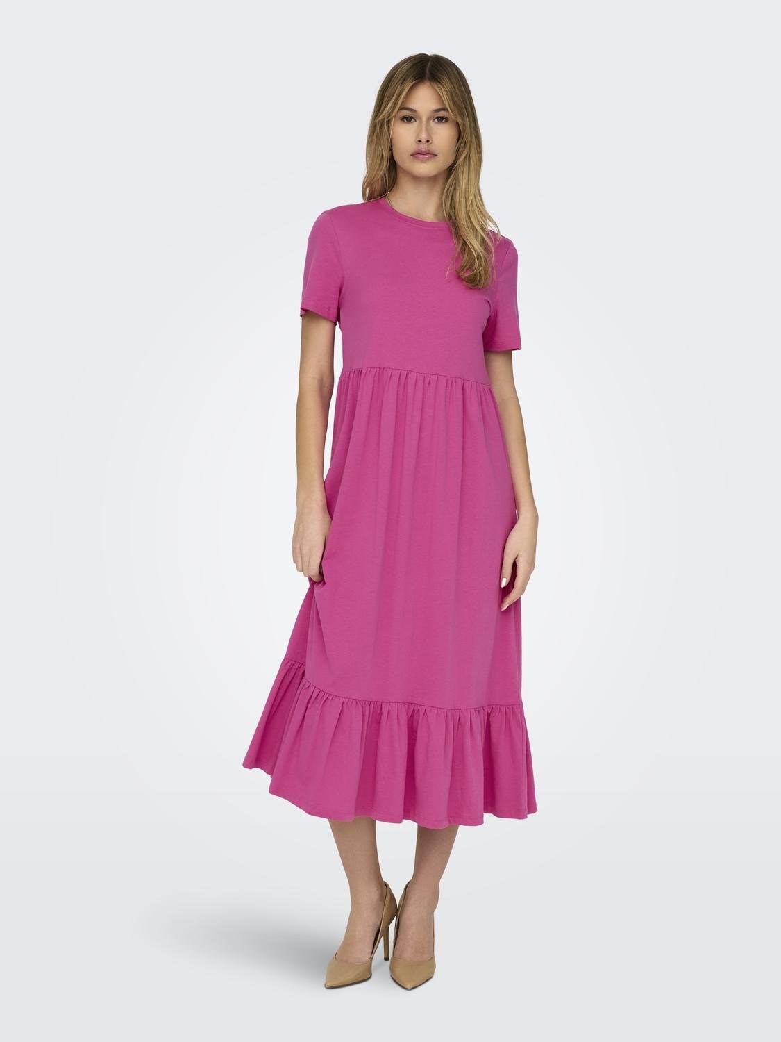 Only Kadın Elbise 15252525 Raspberry Rose