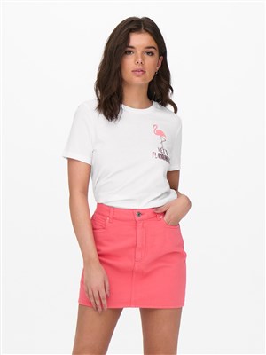 Only Kadın T-Shirt 15259855 Bright White