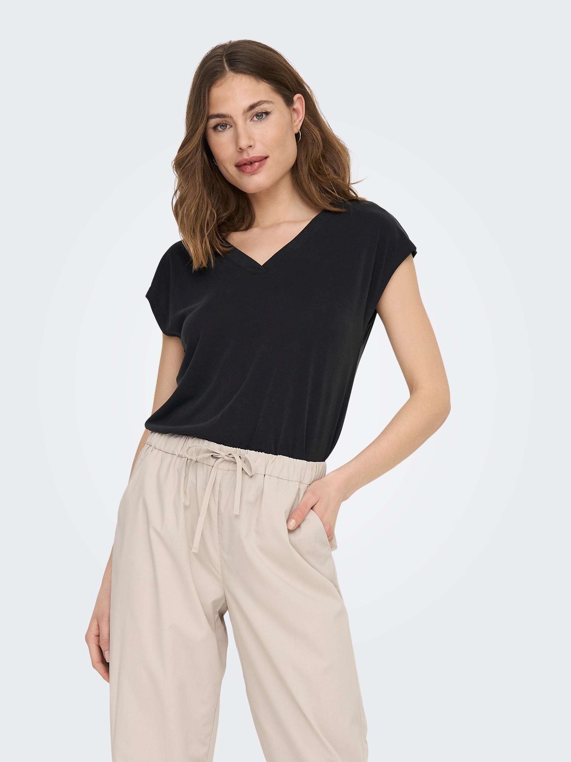 Only Kadın T-Shirt 15287041 Black