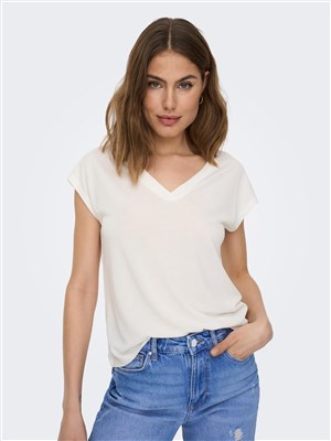 Only Kadın T-Shirt 15287041 Cloud Dancer