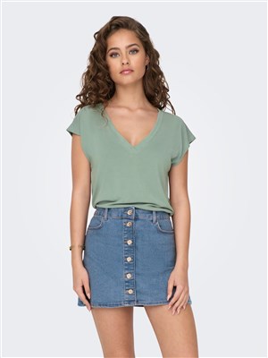 Only Kadın T-Shirt 15287041 Lily Pad