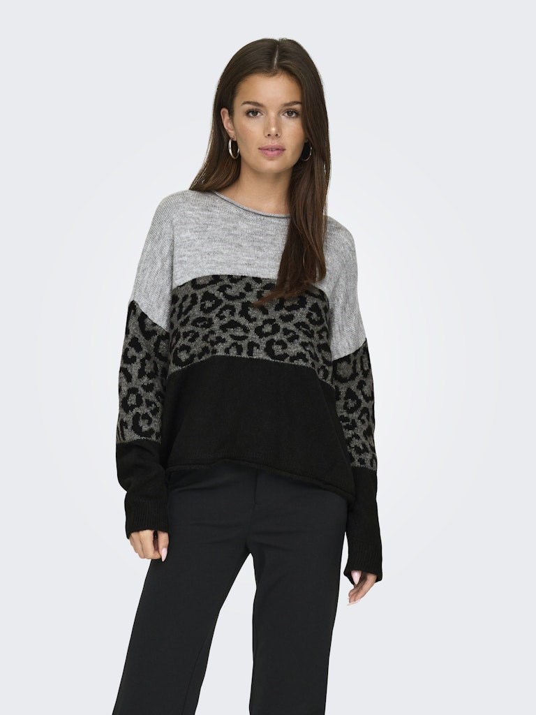 Only Kadın Kazak 15294969 Light Grey Melange