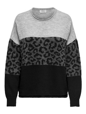 Only Kadın Kazak 15294969 Light Grey Melange