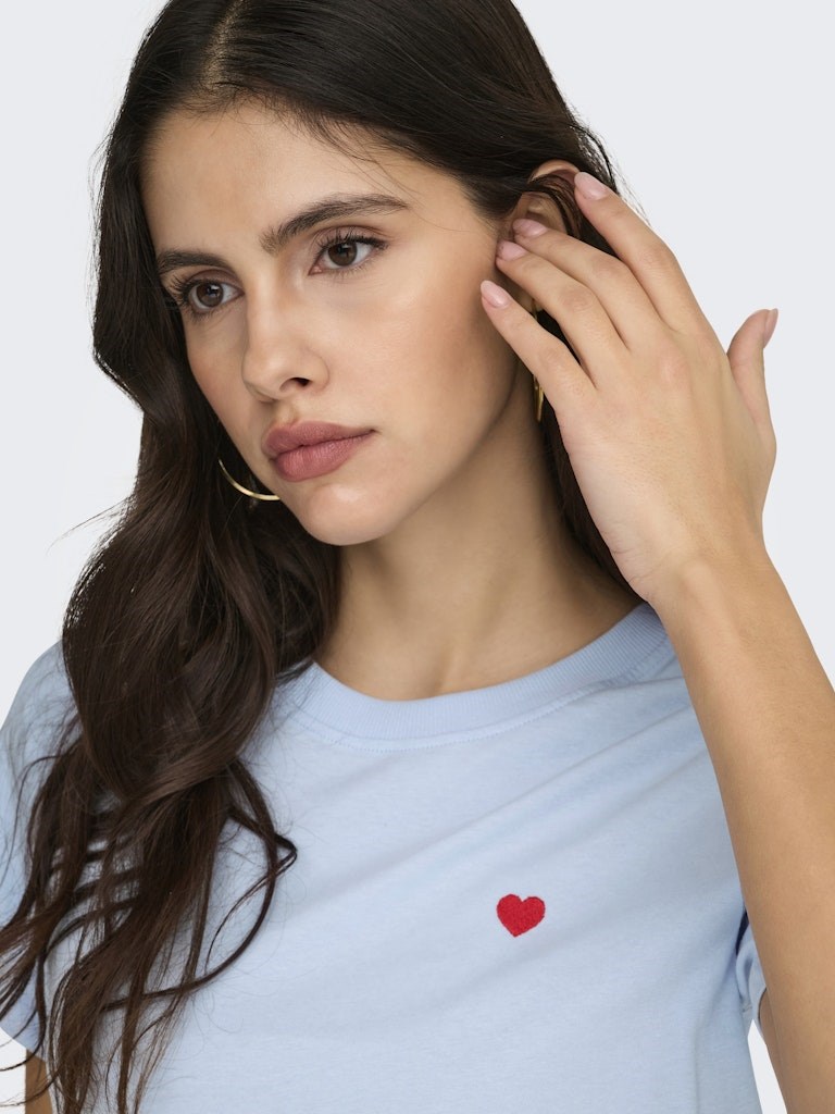 Only Kadın T-Shirt 15298612 Cashmere Blue