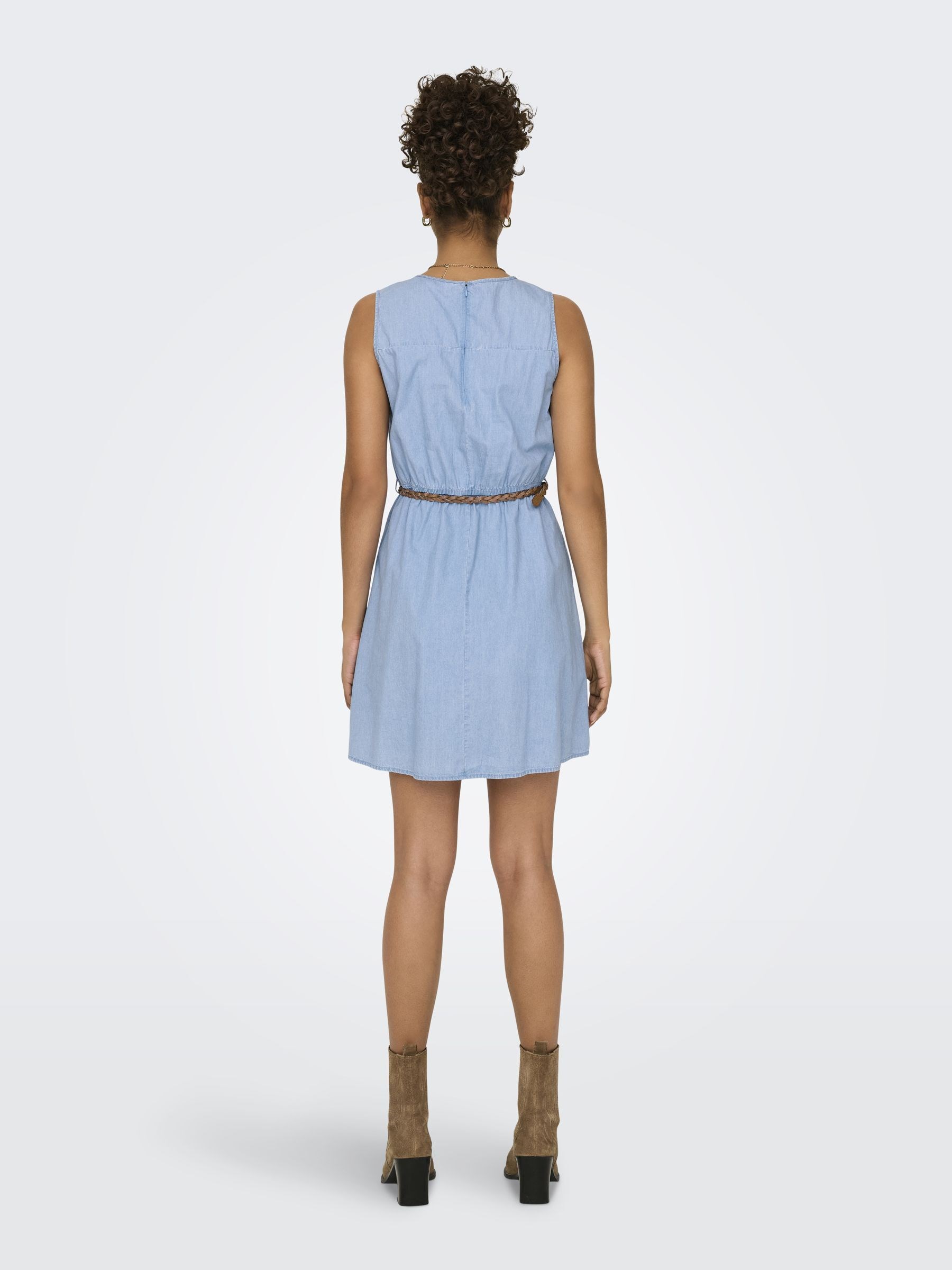 Only Kadın Elbise 15313035 Light Blue Denim