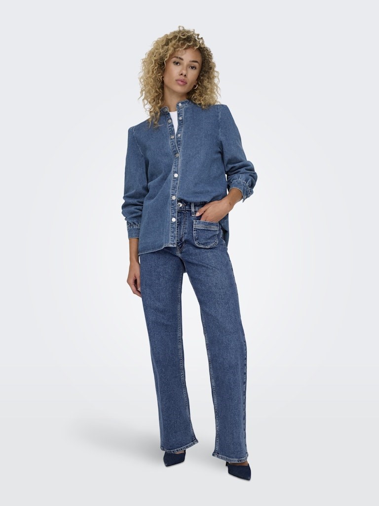 Only Kadın Pantolon 15316072 Dark Medium Blue Denim