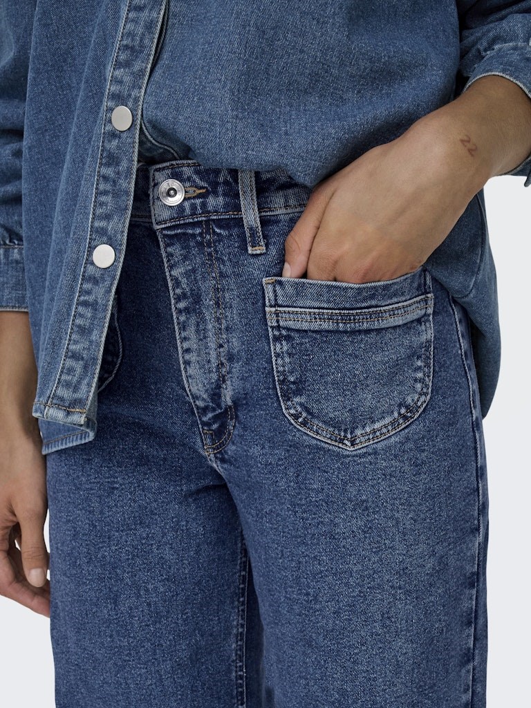 Only Kadın Pantolon 15316072 Dark Medium Blue Denim