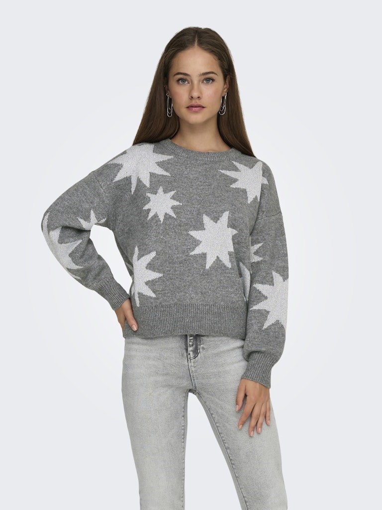 Only Kadın Kazak 15328250 Medium Grey Melange