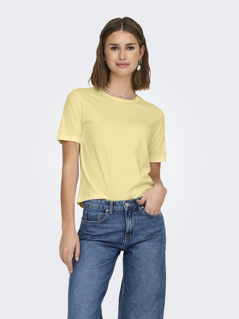 Only Kadın T-Shirt 15344612 French Vanilla