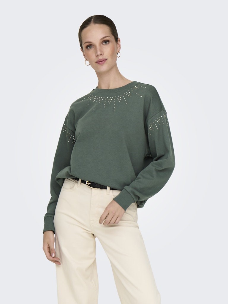 Only Kadın S-Shirt 15352999 Balsam Green
