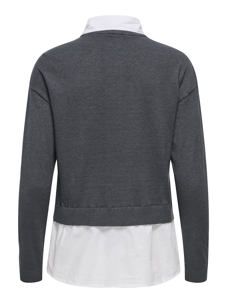 Only Kadın Kazak 15353380 Dark Grey Melange