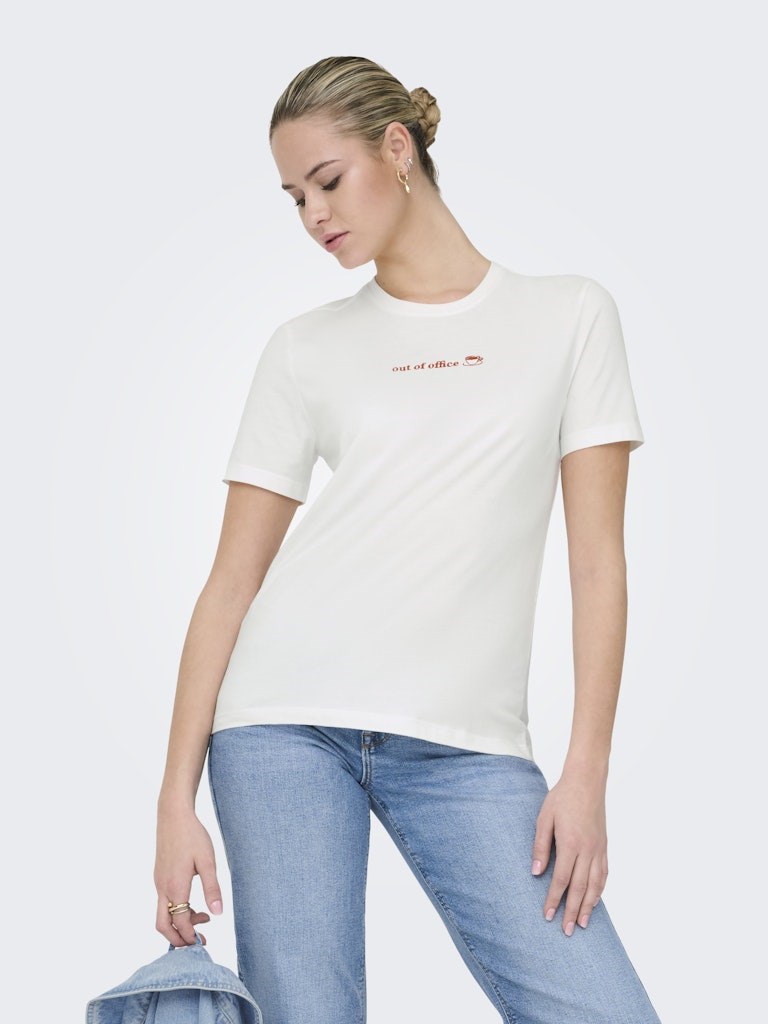 Only Kadın T-Shirt 15368653 Cloud Dancer