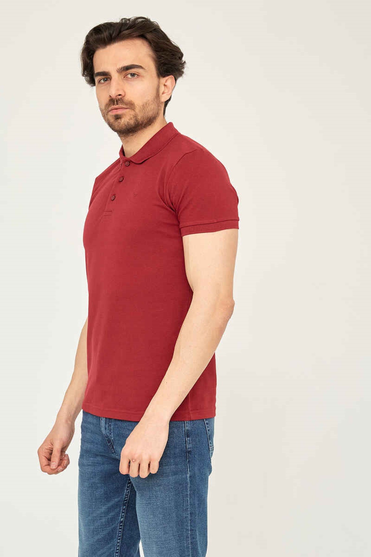 Cazador Erkek T-Shirt 18YC1EK04613 Bordo