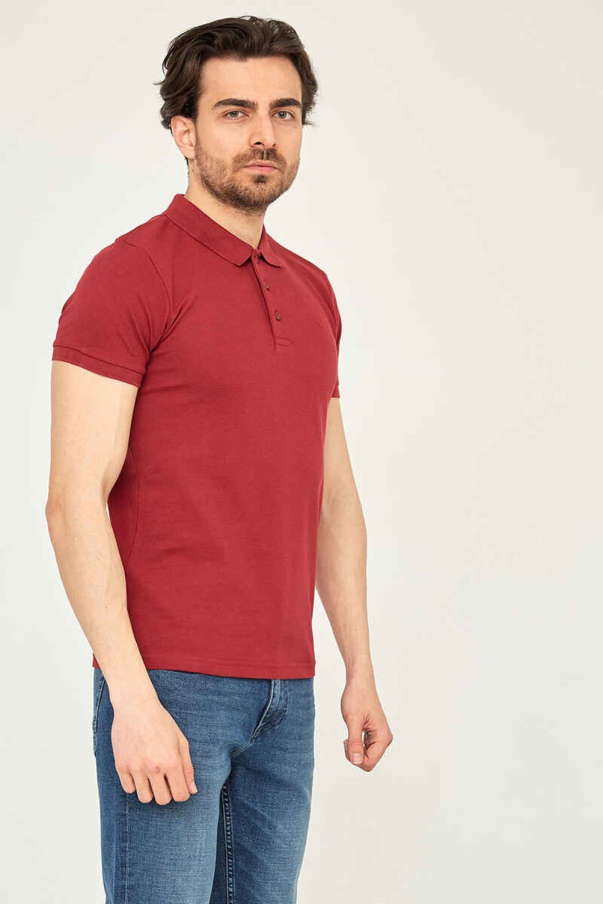 Cazador Erkek T-Shirt 18YC1EK04613 Bordo