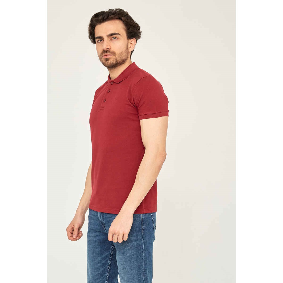 Cazador Erkek T-Shirt 19YCEEOM4613 Bordo