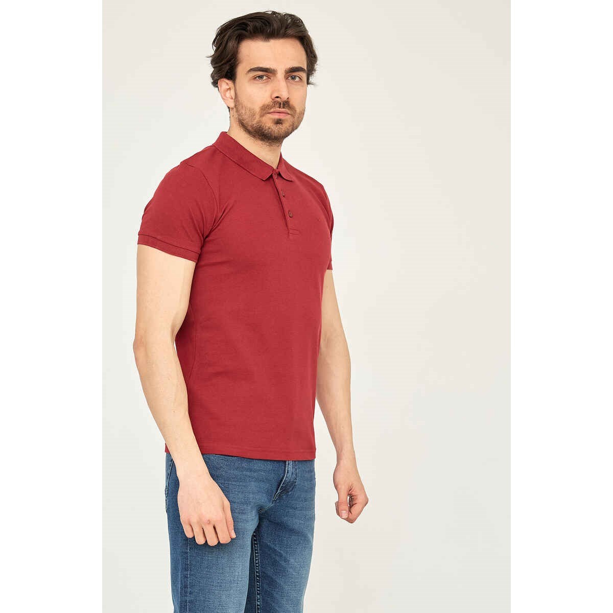 Cazador Erkek T-Shirt 19YCEEOM4613 Bordo