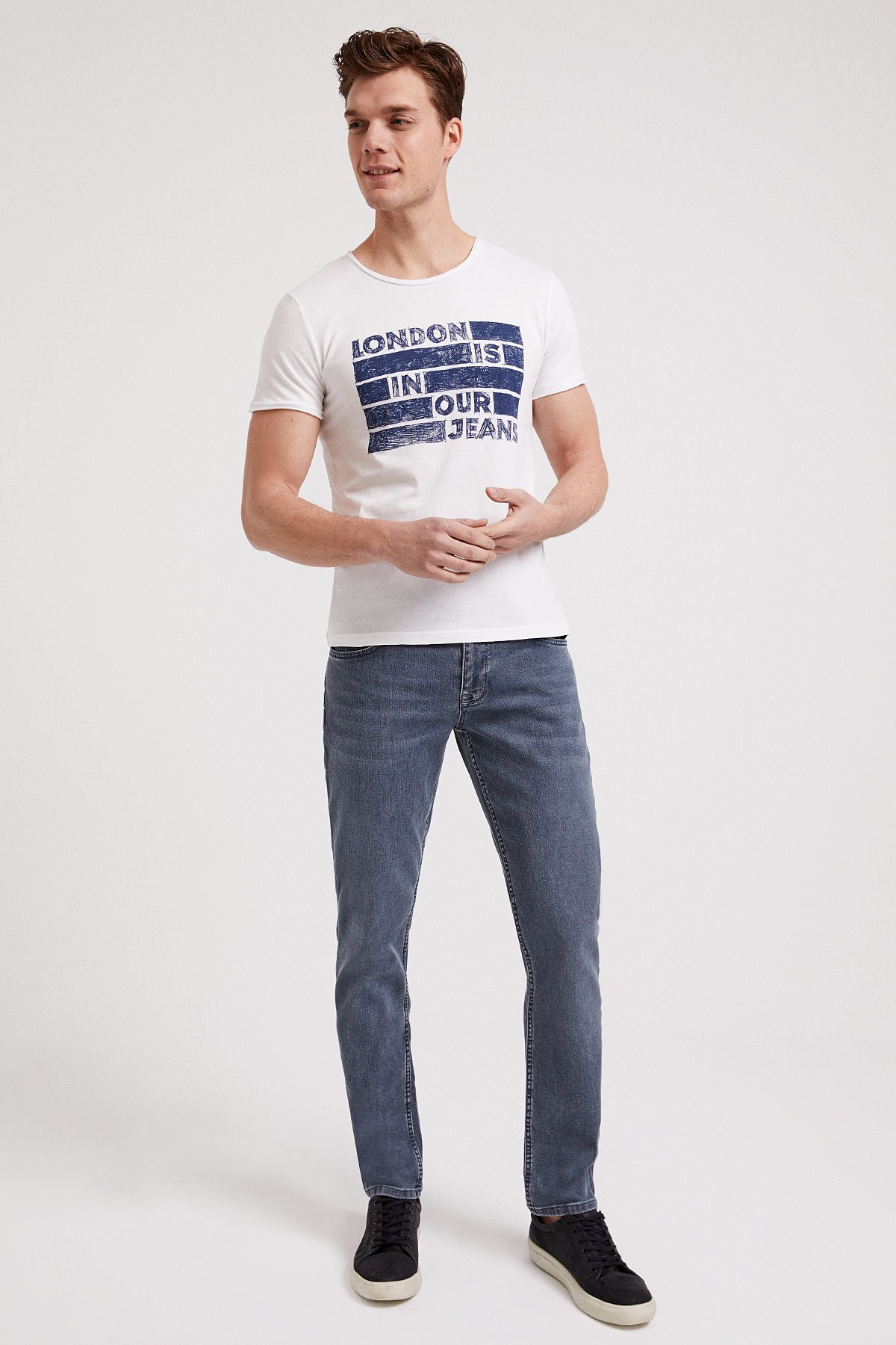 Lee Cooper Erkek T-Shirt 202 LCM 242019 Beyaz