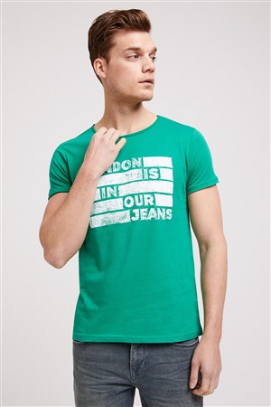 Lee Cooper Erkek T-Shirt 202 LCM 242019 Açık Yeşil